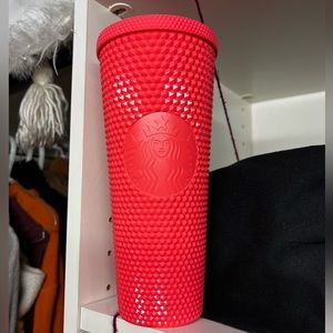 Coral Pink starbucks cup